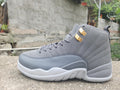 Air Jordan 12 Black / Light Gray Sneakers