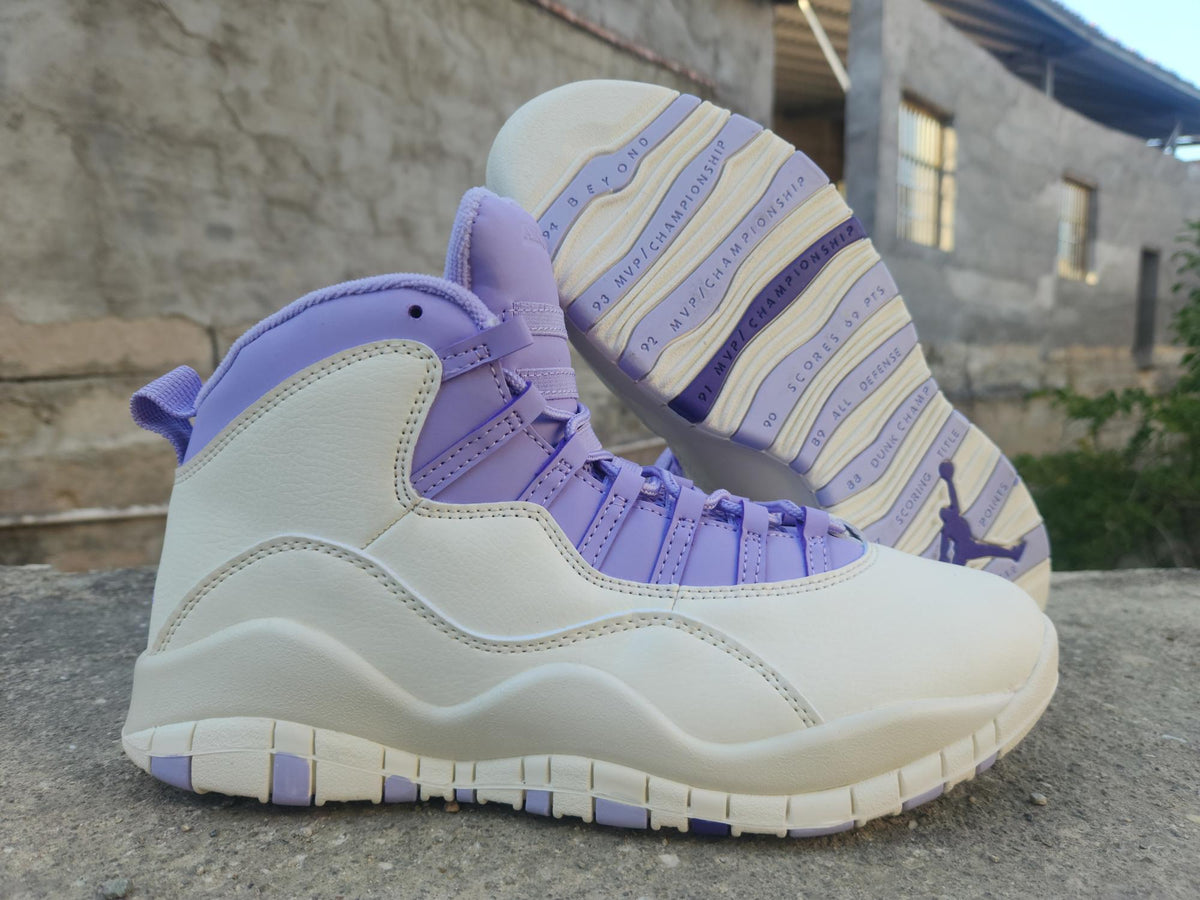 Air Jordan 10 White Purple