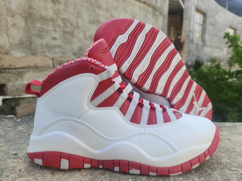 Air Jordan 10 Retro White Grey Red