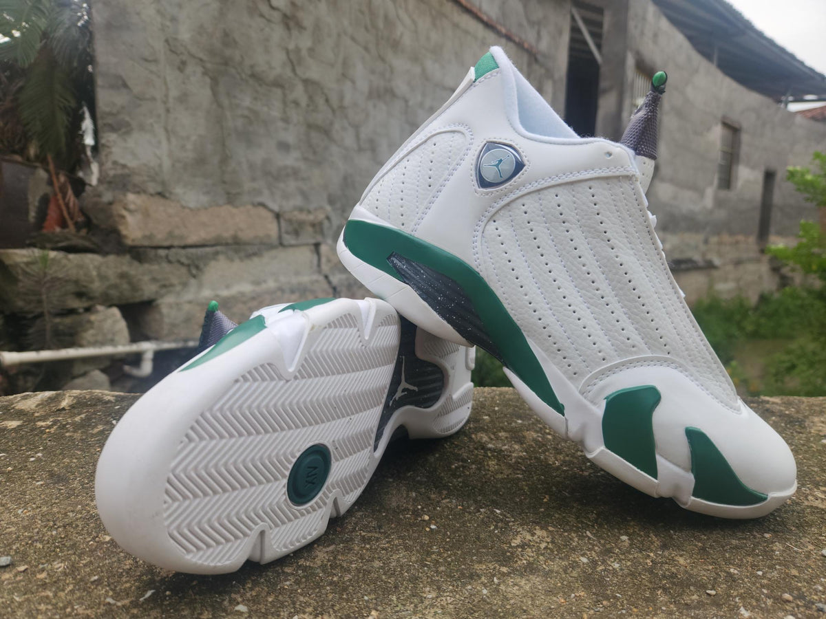 Air Jordan 14 White / Green Sneakers