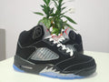 Men's Air Jordan 5 Black Silver