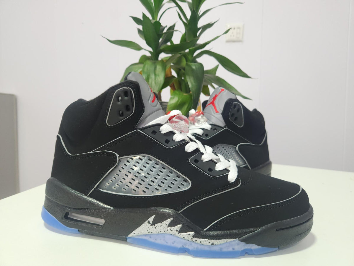 Men's Air Jordan 5 Black Silver