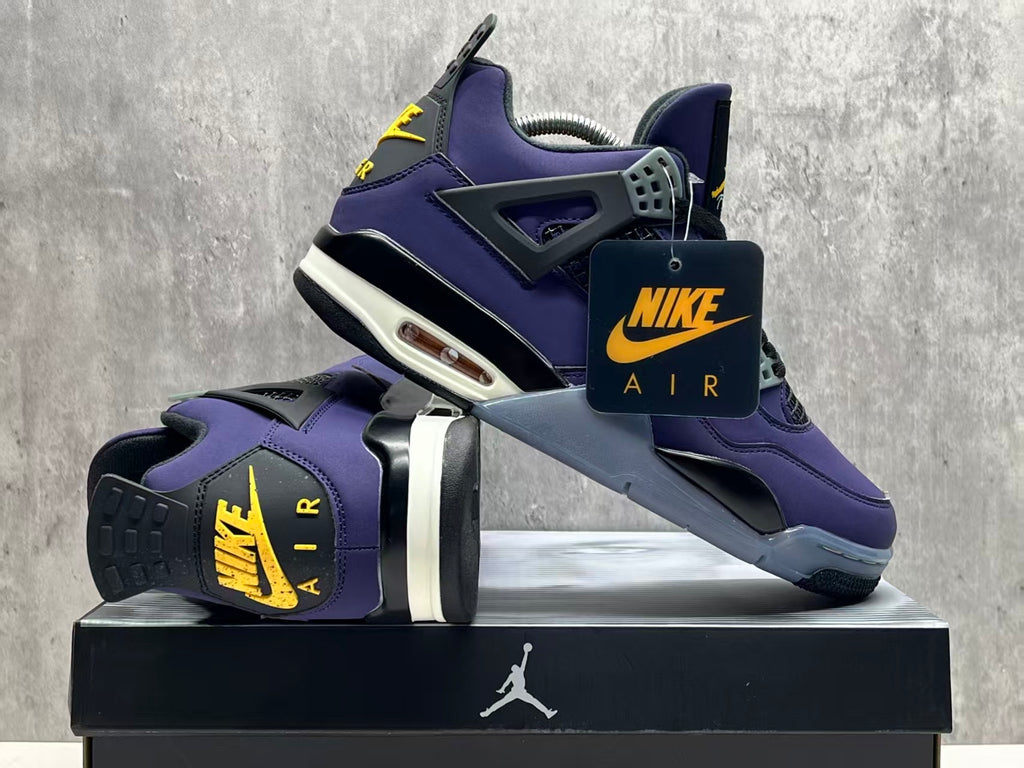 Air Jordan 4 Retro Purple Gold Lakers