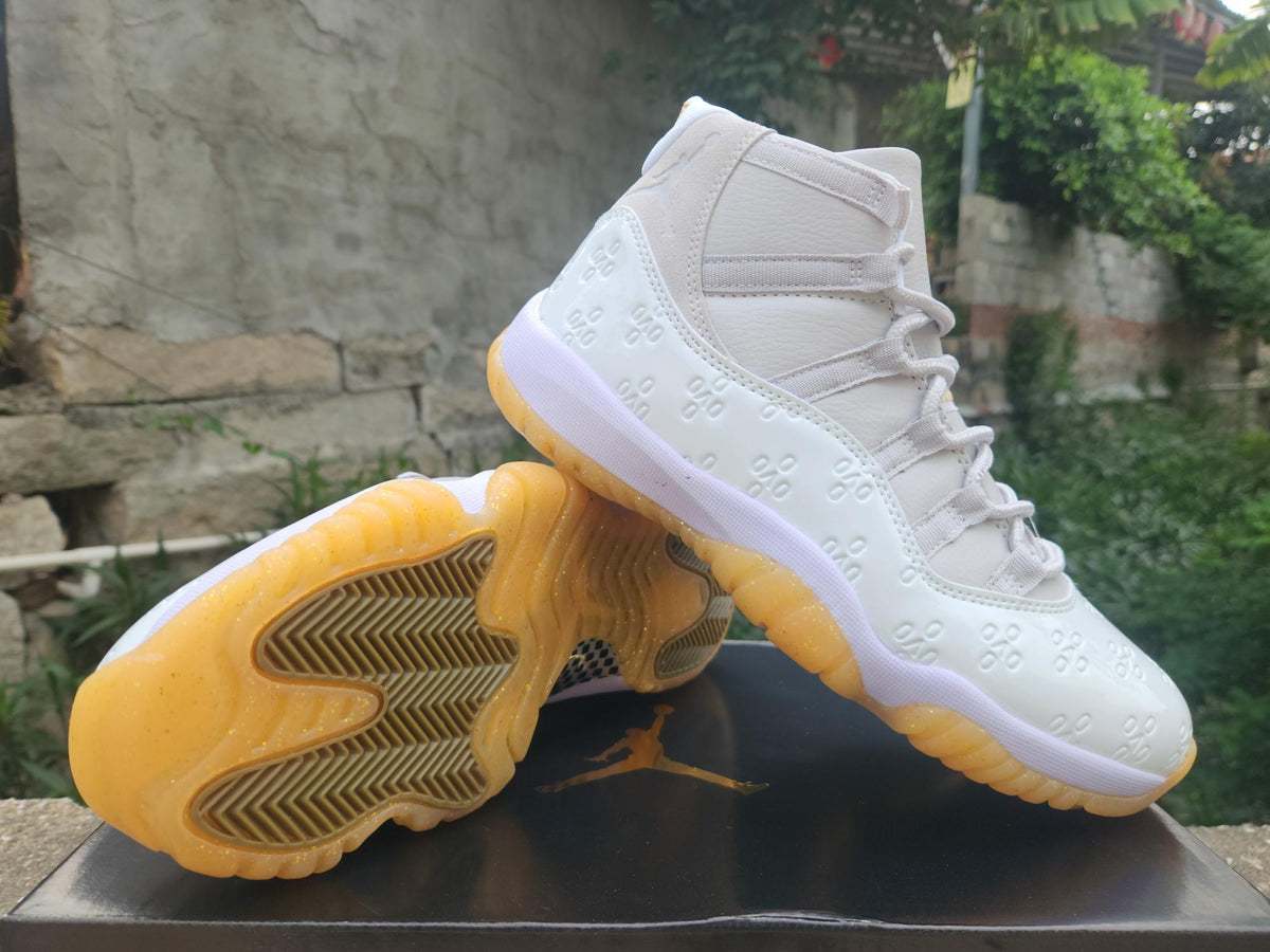 Air Jordan 11 Retro High Frequency White / Light Yellow