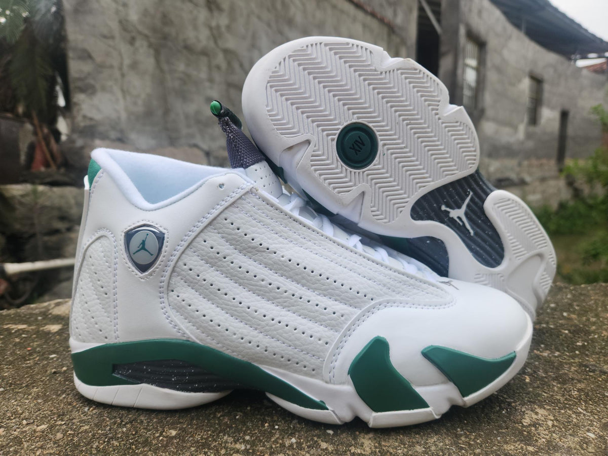 Air Jordan 14 White / Green Sneakers