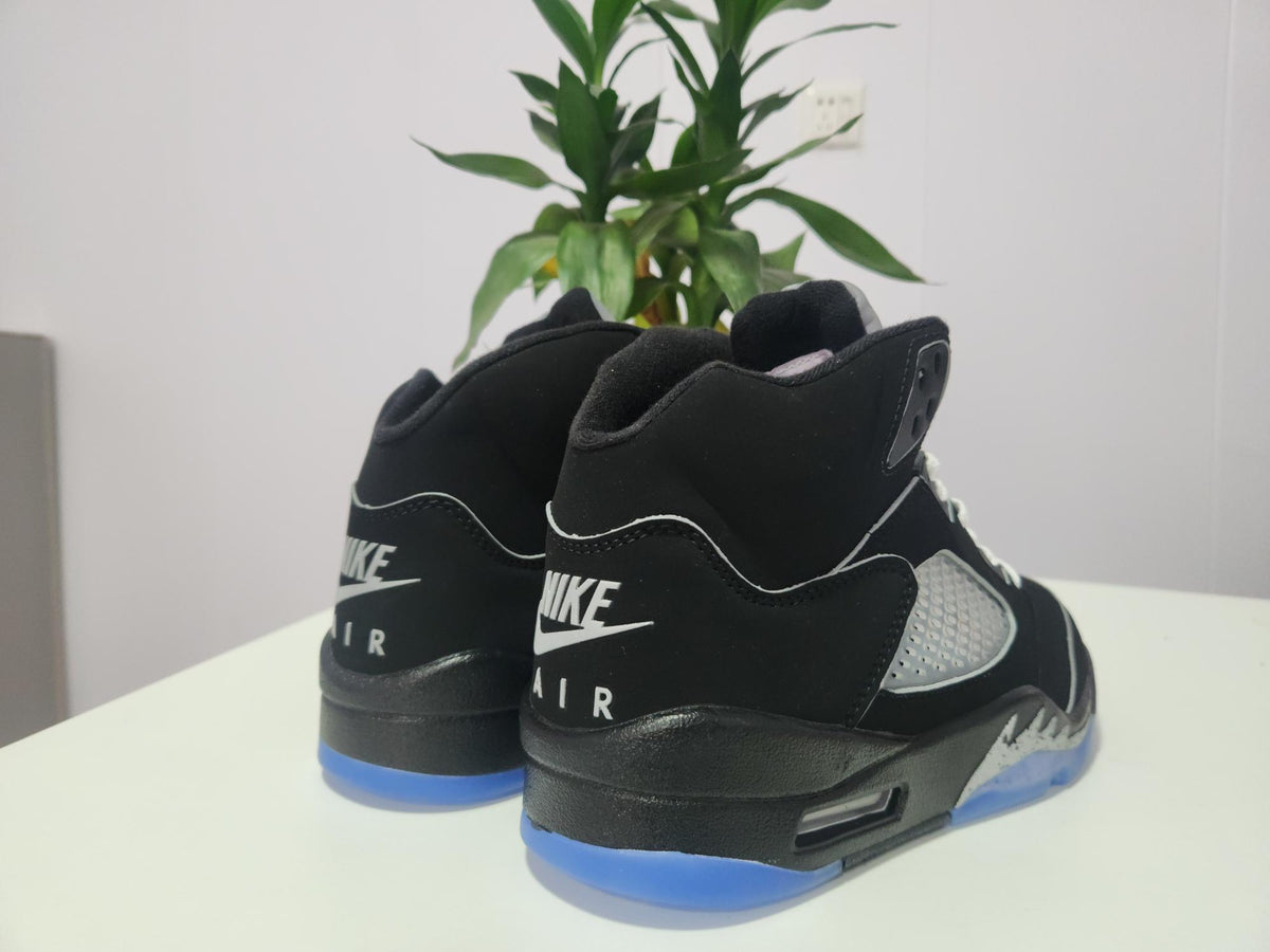 Men's Air Jordan 5 Black Silver