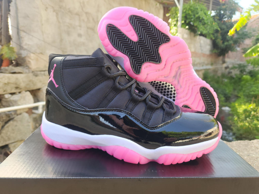 Men's Air Jordan 11 Retro Black / Rose Red