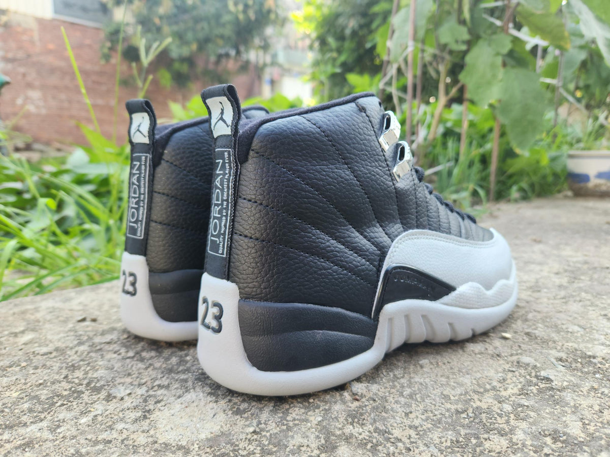 Air Jordan 12 Black / Light Gray Sneakers