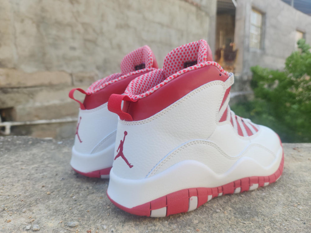 Air Jordan 10 Retro White Grey Red