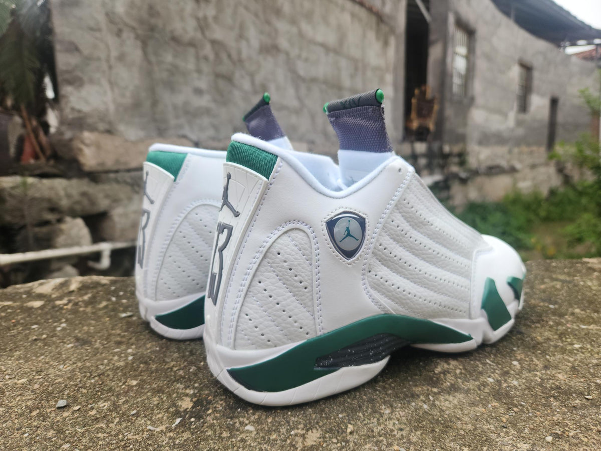 Air Jordan 14 White / Green Sneakers