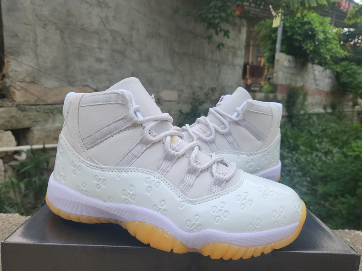 Air Jordan 11 Retro High Frequency White / Light Yellow