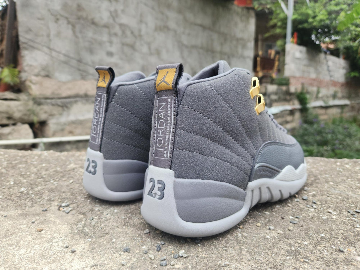 Air Jordan 12 Black / Light Gray Sneakers