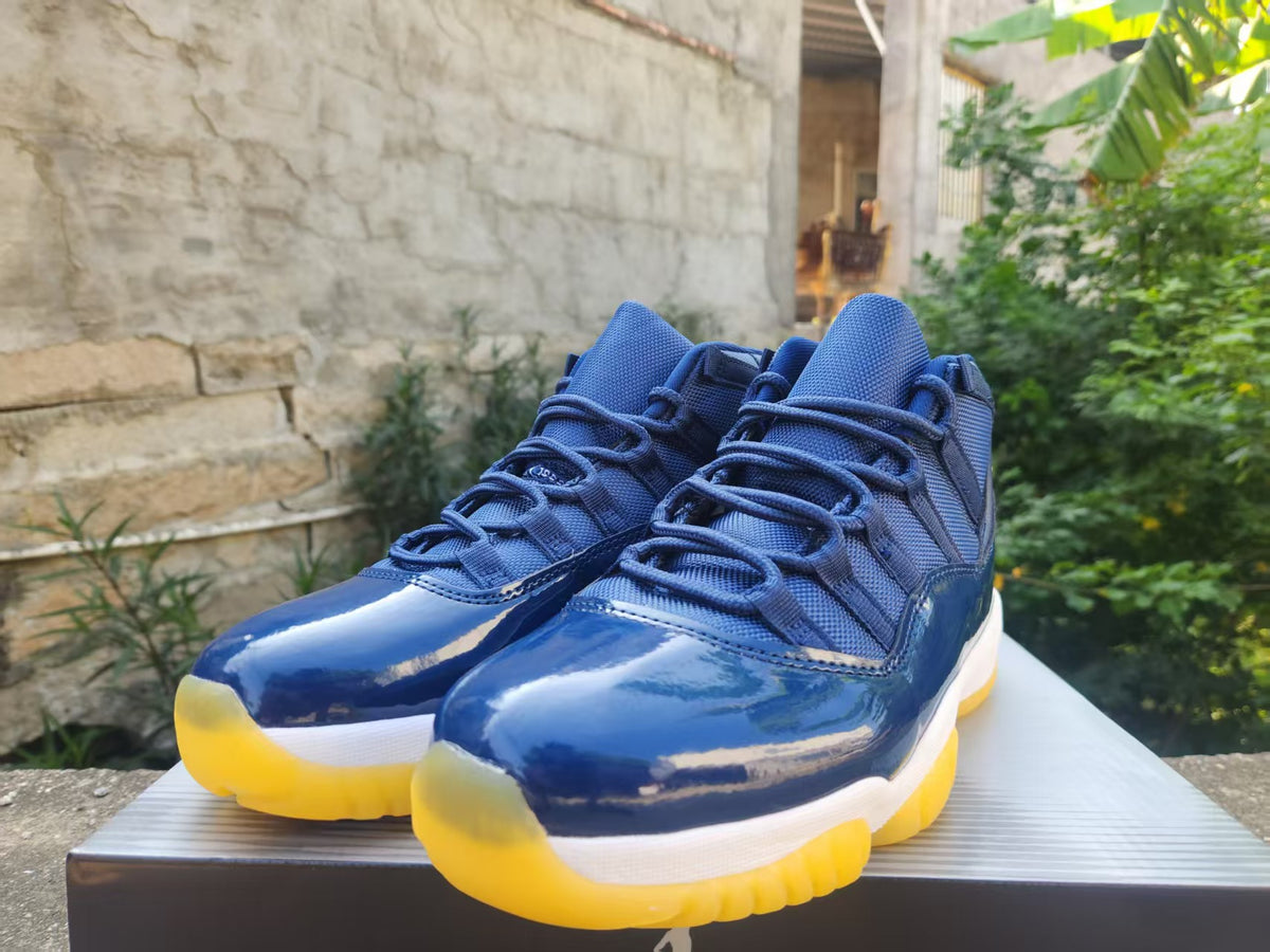 Air Jordan 11 Dark Blue Yellow