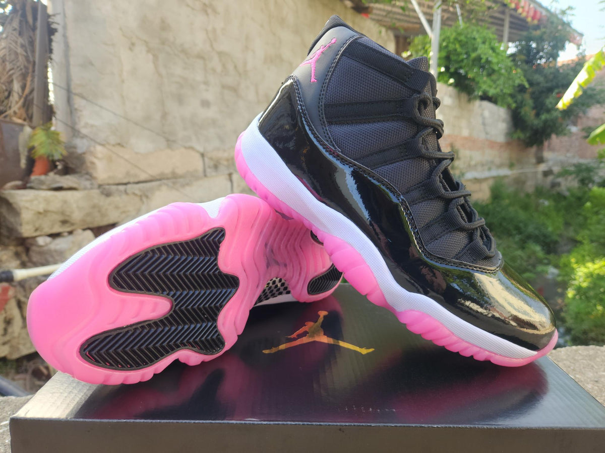 Men's Air Jordan 11 Retro Black / Rose Red