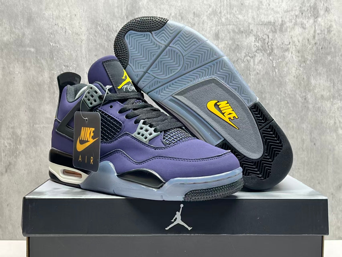 Air Jordan 4 Retro Purple Gold Lakers