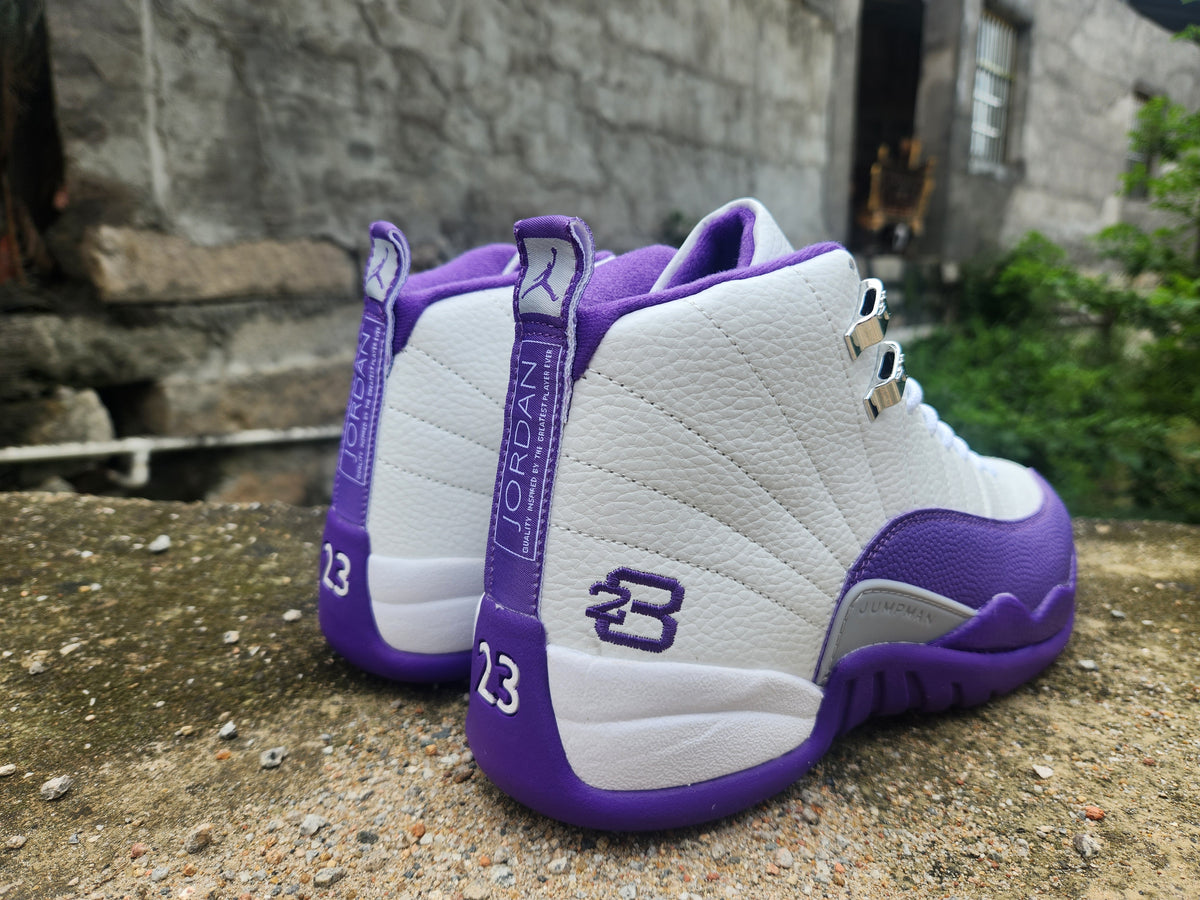 Air Jordan 12 White Purple