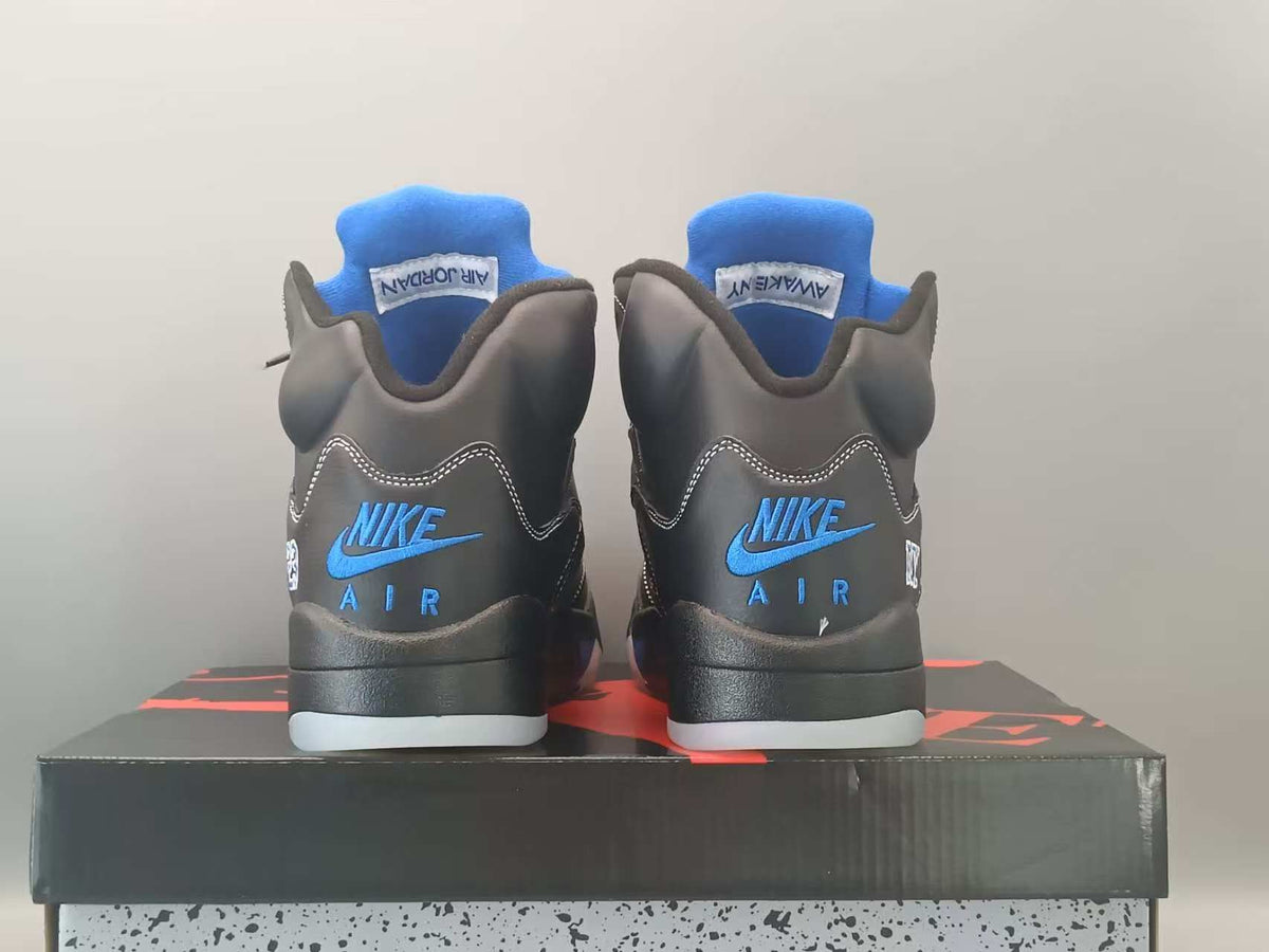 Awake NY x Air Jordan 5 Retro Cut-Out A Logo Black-Blue