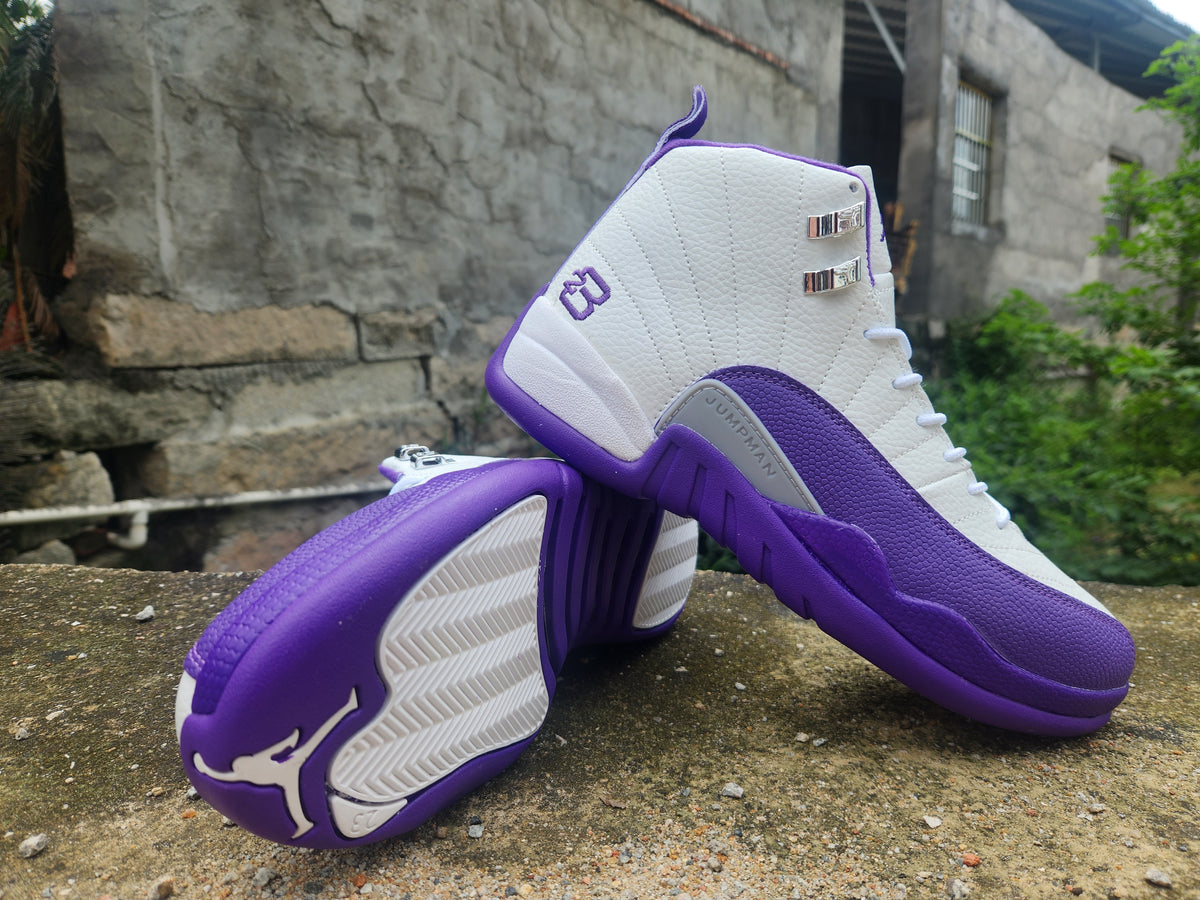 Air Jordan 12 White Purple