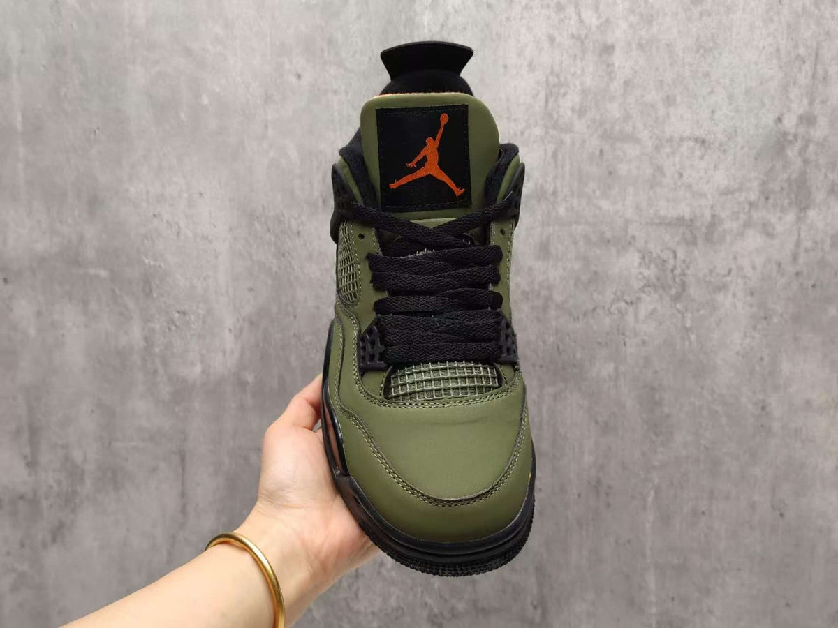 Air Jordan 4 Green Olive Sneakers