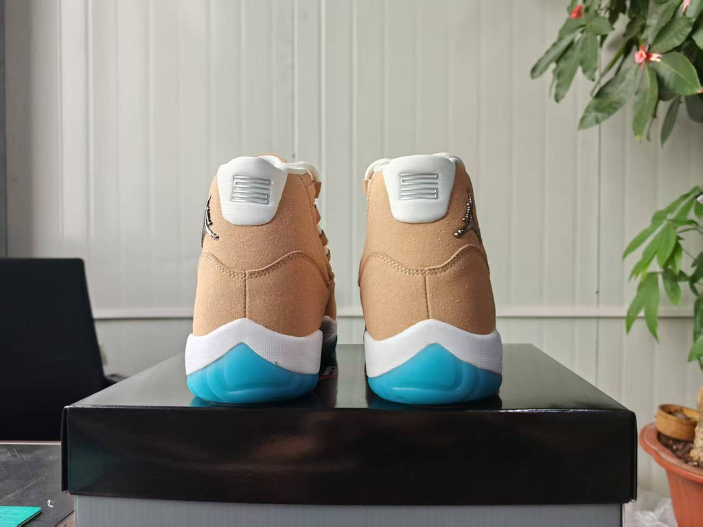 Air Jordan 11 Retro H-Town Canvas Summit White / Football Blue