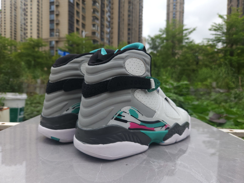 Air Jordan 8 Retro White / Grey / Green