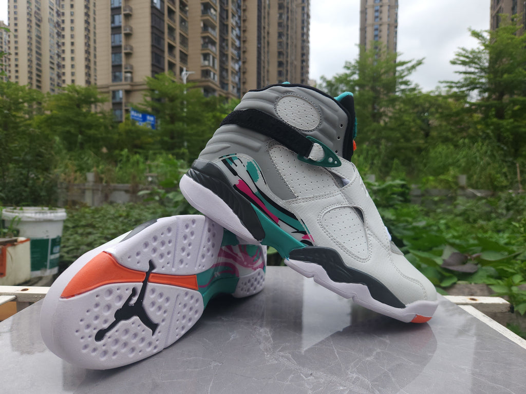Air Jordan 8 Retro White / Grey / Green