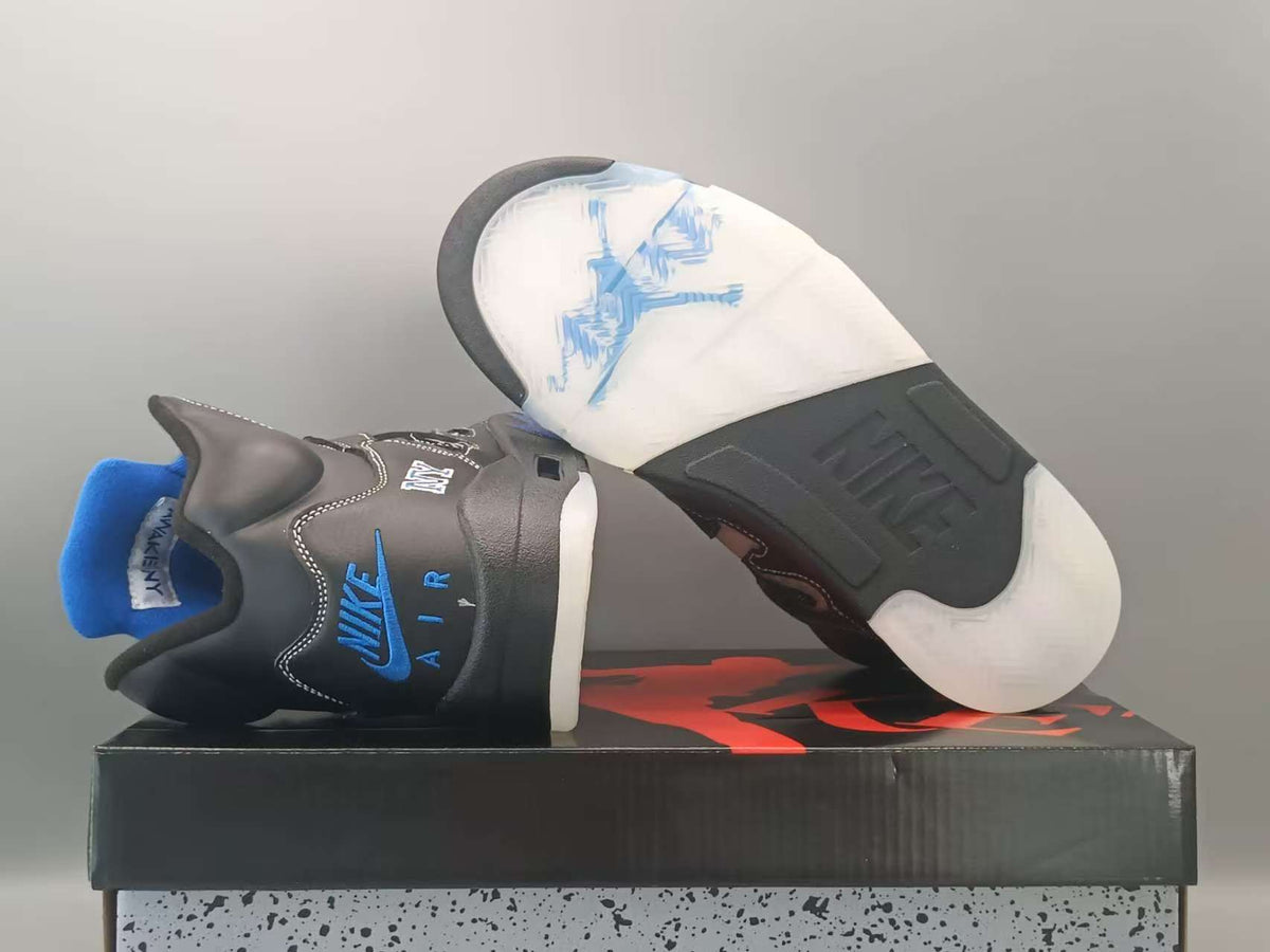 Awake NY x Air Jordan 5 Retro Cut-Out A Logo Black-Blue