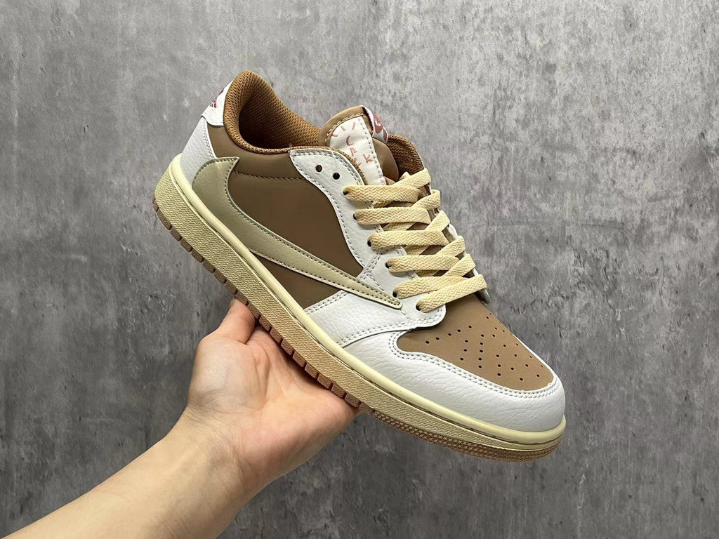 Travis Scott x Air Jordan 1 Low OG SP Light Brown-Pink Reverse Swoosh