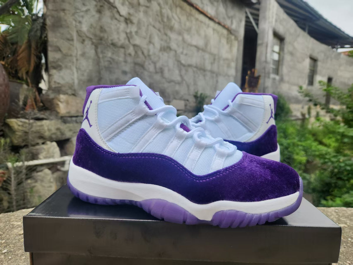 Air Jordan 11 White Purple Velvet