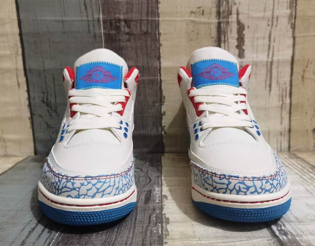 Air Jordan 3 Retro Off-White Blue Red