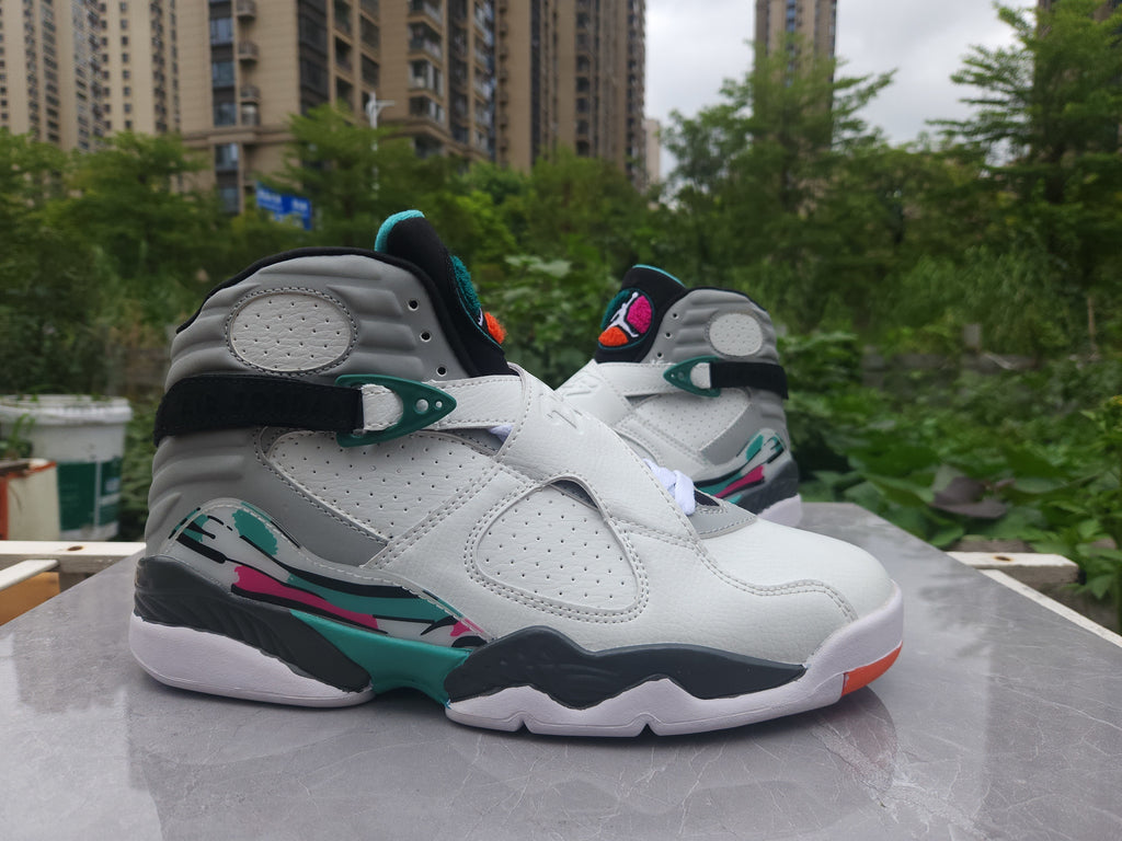 Air Jordan 8 Retro White / Grey / Green