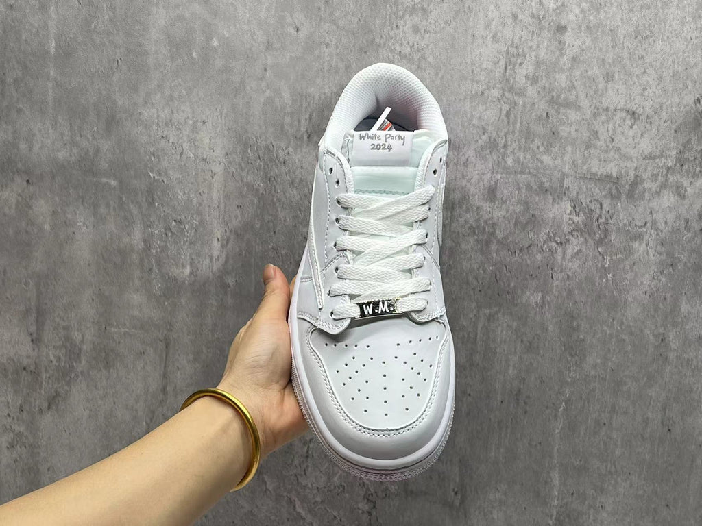 Travis Scott x Air Jordan 1 Low OG SP All-White Reverse Swoosh