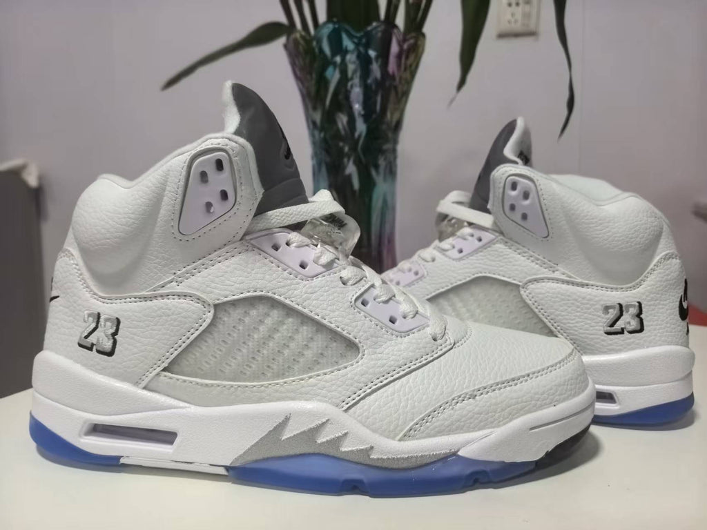 Women's Air Jordan 5 Retro White / Metallic Silver
